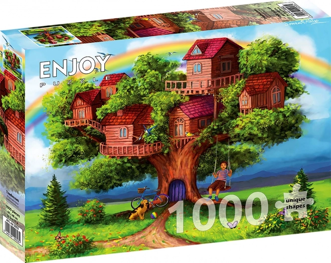 Užijte si puzzle Domky na stromě 1000 dílků