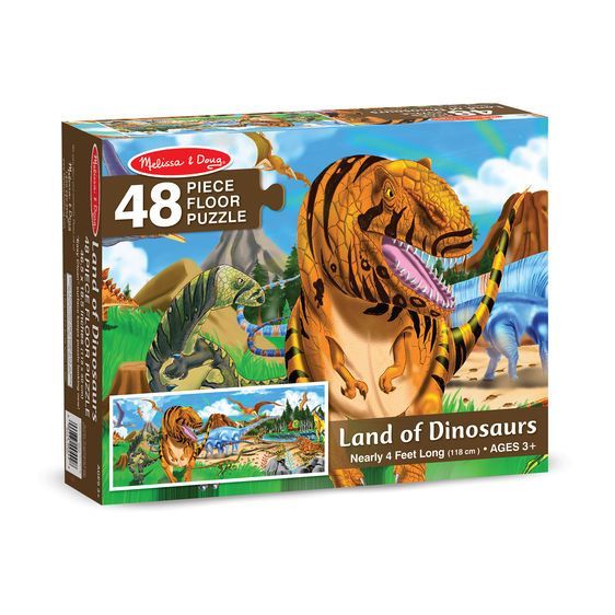Podlahové puzzle Prehistorický svět - 48 kusů