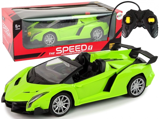 Dálkově ovládané sportovní auto R/C 1:18 zelené