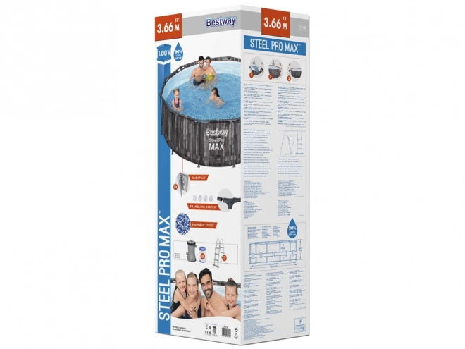 Bestway bazén s konstrukcí 366x100 cm dřevo