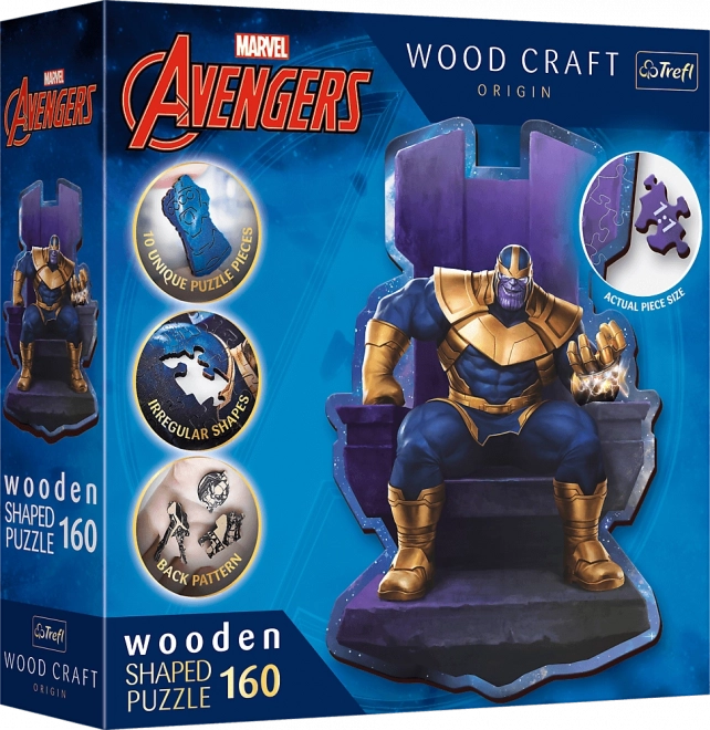 TREFL Wood Craft Origin puzzle Thanos na trůnu 160 dílků