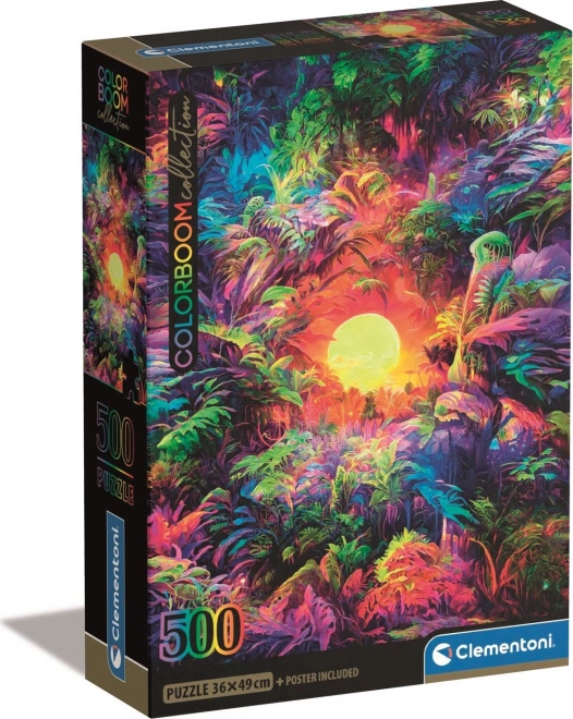 Puzzle Kompaktní Psychedelická Džungle Rozbřesk 500 Kusů