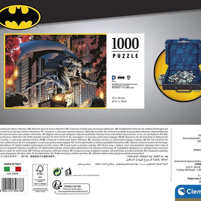 CLEMENTONI Puzzle v kufříku: Batman 1000 dílků
