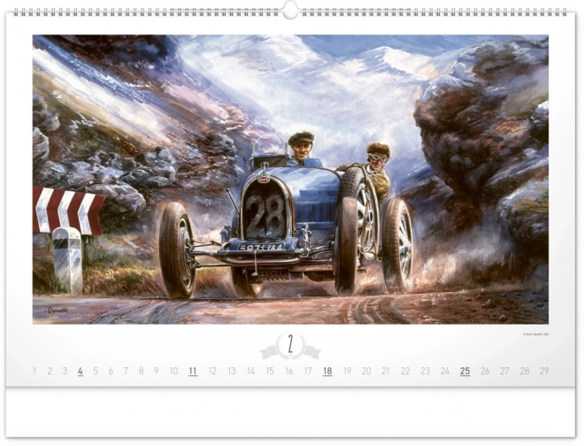 Nástěnný kalendář Oldtimers – Václav Zapadlík 2024, 64 × 42 cm
