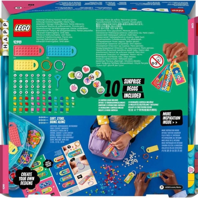 LEGO Dots 41949 Mega balení ozdob na tašku – zábavné vzkazy