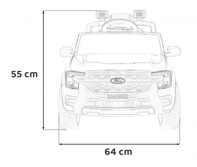 Dětské vozidlo Ford Ranger červené