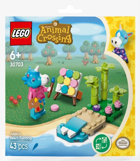 Stavebnice Animal Crossing Julian a plážová scenérie