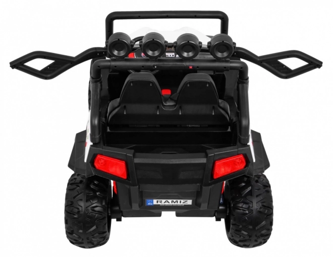 Dětská terénní buggy Grand Lift Bílá + pohon 4x4 + dálkové ovládání + nosič zavazadel + rádio MP3 + LED dioda