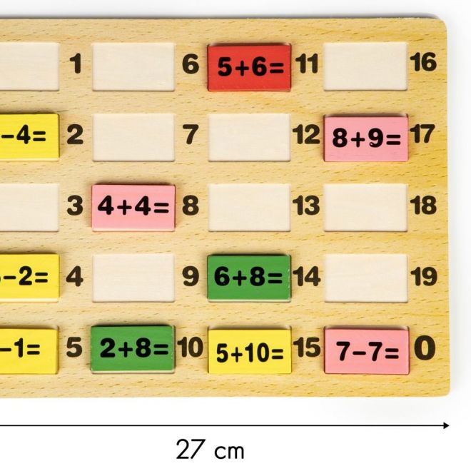 ECOTOYS Dřevěná početní tabulka