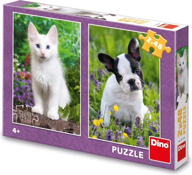 Puzzle Buldok a Kotě