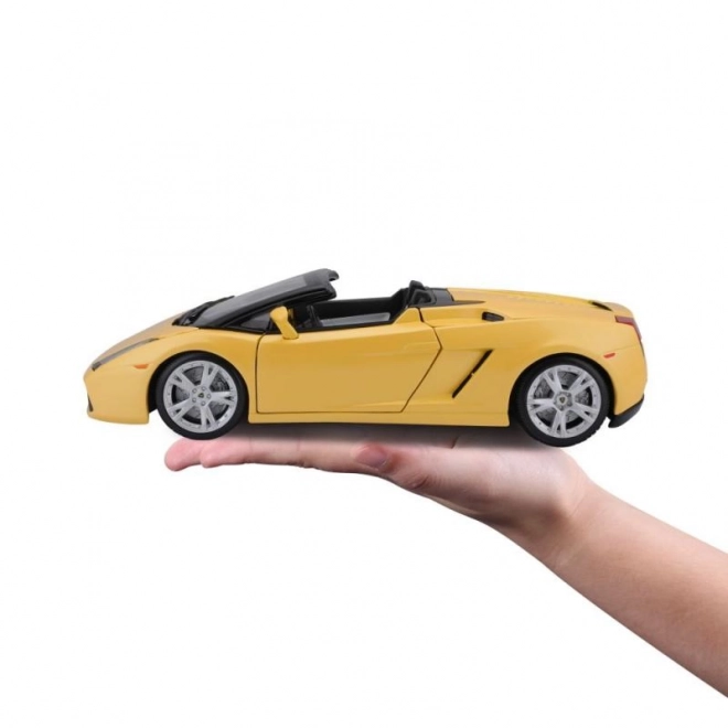 Kovový model autíčka Lamborghini Gallardo Spyder žlutý