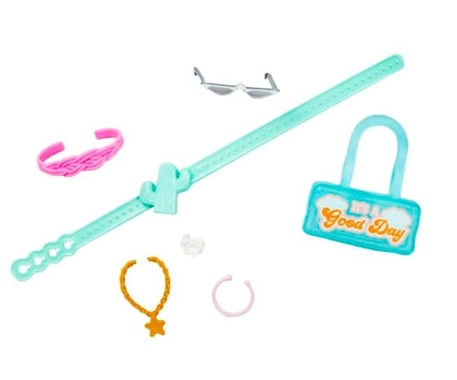 Barbie brunetka v růžovém overalu