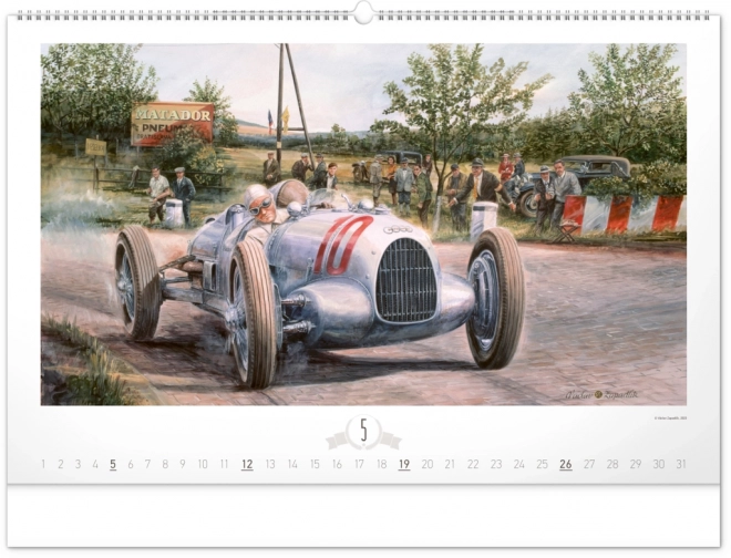 Nástěnný kalendář Oldtimers – Václav Zapadlík 2024, 64 × 42 cm