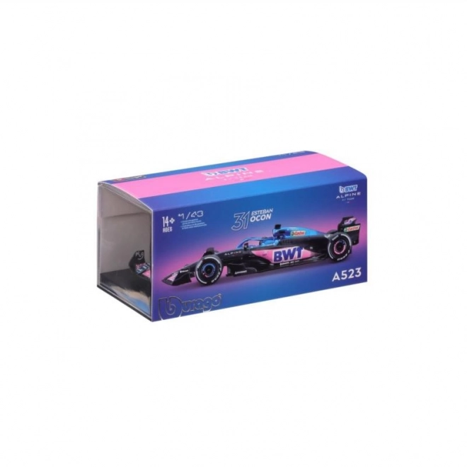 Bburago 1:43 RACE Formula F1 - BWT Alpine F1 Team A523 (2023) #31 (Esteban Ocon)