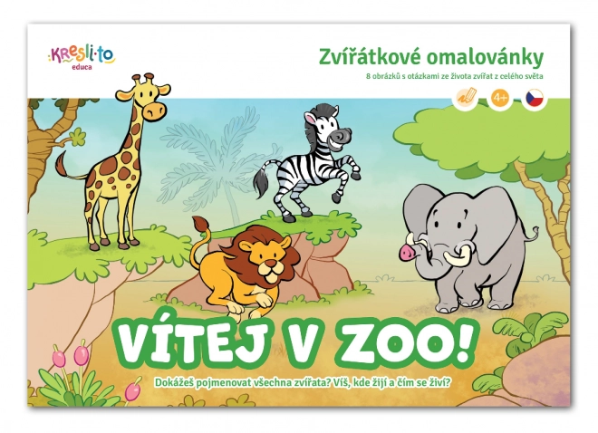 Zvířátkové omalovánky: Vítej v zoo