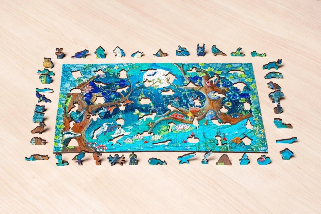 RAVENSBURGER Dřevěné puzzle Kouzelný les 500 dílků