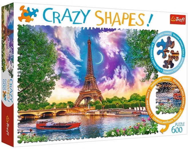 TREFL Crazy Shapes puzzle Obloha nad Paříží 600 dílků