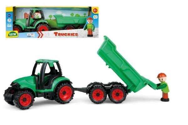 Auto Truckies traktor s vlečkou plast 32cm s figurkou v krabici 24m+