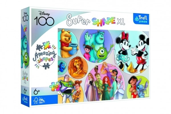 Puzzle Barevný svět Disney 160 XL Super Shape 60x40cm v krabici 40x27x6cm