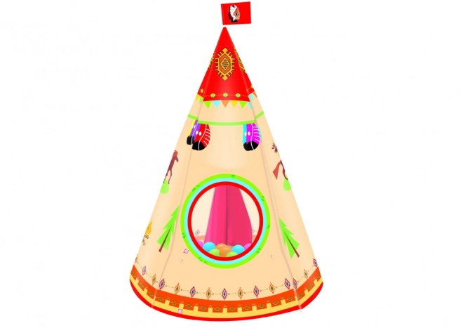 Dětský stan Tipi Indian Garden Style Cream 160 cm x 105 cm