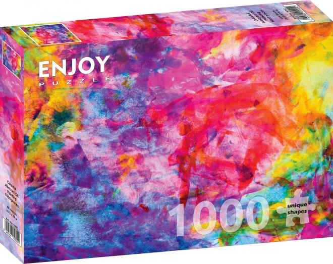 ENJOY Puzzle Barevná abstraktní olejomalba 1000 dílků