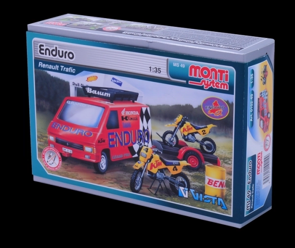 Stavebnice Monti System MS 49 Enduro Renault Trafic 1:48 v krabici 22x15x6cm