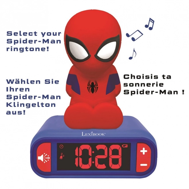 Dětský budík Spider-Man s nočním světlením