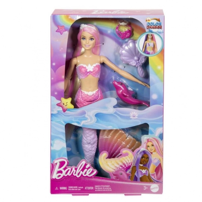 Lalka Barbie Malibu měnící barvu mořská panna