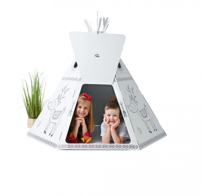 Tektorado omalovánky dětský kartonový domek - teepee