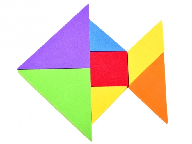 Barevná logická skládanka Tangram z měkké pěny