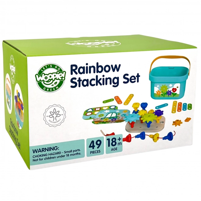 Montessori konstrukční box 12v1 WOOPIE GREEN