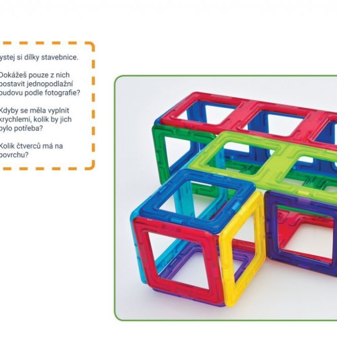MAGFORMERS Geometrie 2: Rovina a prostor - box 43 dílků