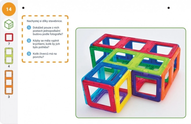 MAGFORMERS Geometrie 2: Rovina a prostor - box 43 dílků