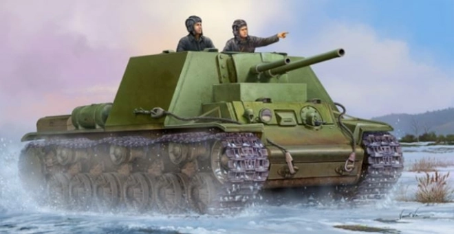 Plastikový model sovětského tanku KV-7 mod 1941