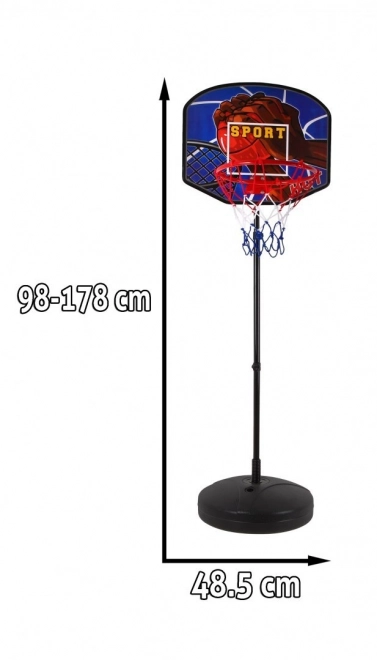 Terč na šipky, boxovací pytel a basketbalový koš - sada 3 v 1