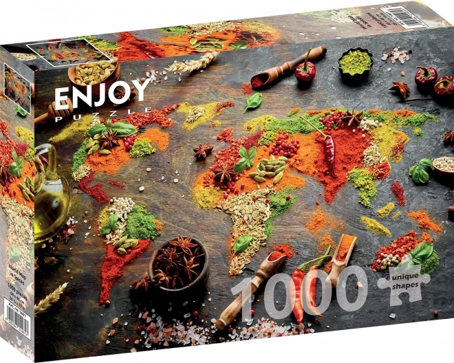 Enjoy puzzle mapa světa koření 1000 dílků