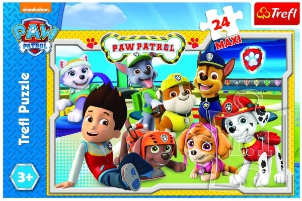 Puzzle Paw Patrol/Tlapková patrola MAXI 24ks 60x40cm v krabici 39x26x4cm