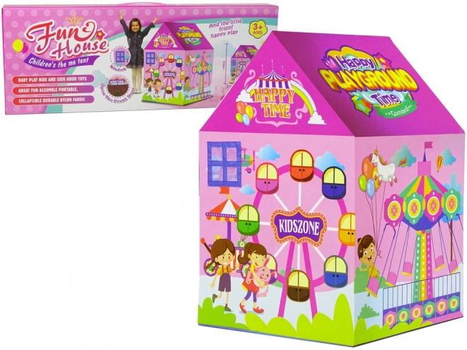 Dětský stan Fun House Pink 123 cm x 82 cm