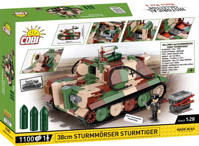 COBI 2585 II WW 38 cm Sturmmorser Sturmtiger, 1:28, 1100 k, 1 f