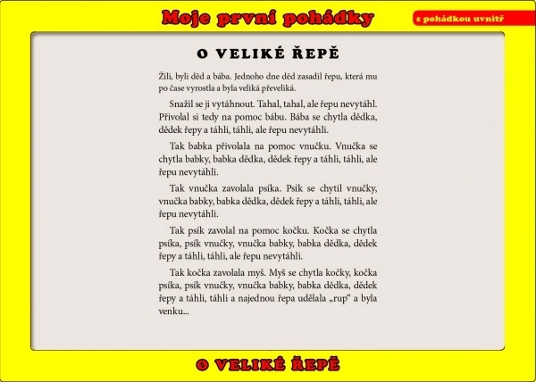 Puzzle deskové O Veliké Řepě 26x17cm 24 dílků Moje první pohádky