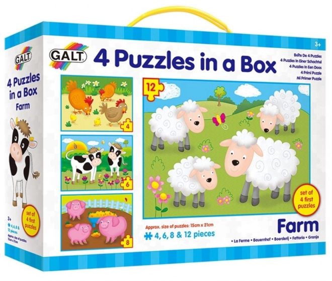 GALT Puzzle Domácí zvířátka 4v1 (4,6,8,12 dílků)