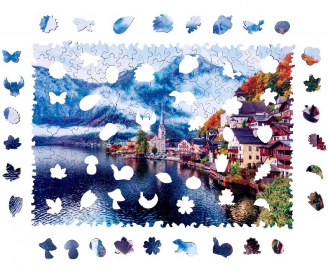 DŘEVĚNÉ BAREVNÉ PUZZLE - Halštatské jezero