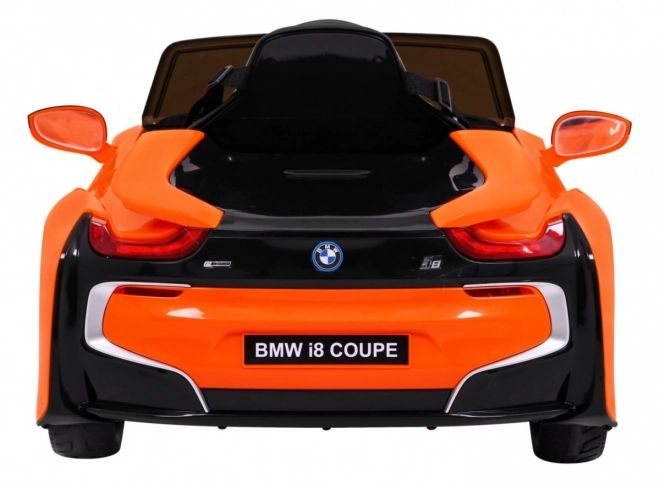 BMW I8 Lift Battery Car Orange + Dálkové ovládání + Pomalý start + 3-Pkt pásy + MP3 USB + LED dioda