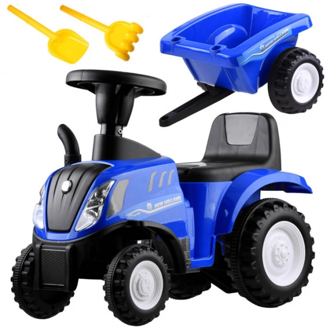 Jeźdżącí traktor s přívěsem New Holland