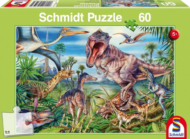 Puzzle Mezi dinosaury 60 dílků