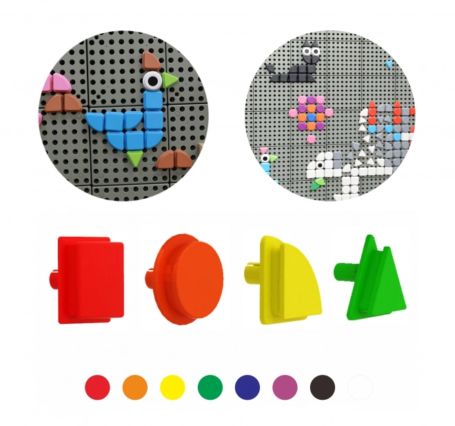 Masterkidz sada kolíčků ve tvaru geometrických forem 64 ks pro STEM tabule