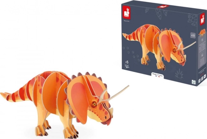 JANOD 3D puzzle Triceratops 32 dílků