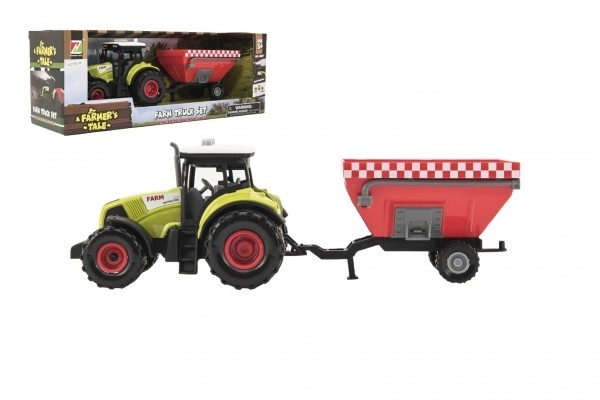Traktor s vlekem se světelnými a zvukovými efekty 28 cm