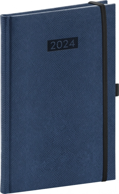 Týdenní diář Diario 2024, tmavě modrý, 15 × 21 cm