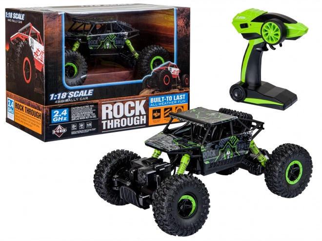 RC auto Rock Crawler HB 2.4GHz 1:18 zelené